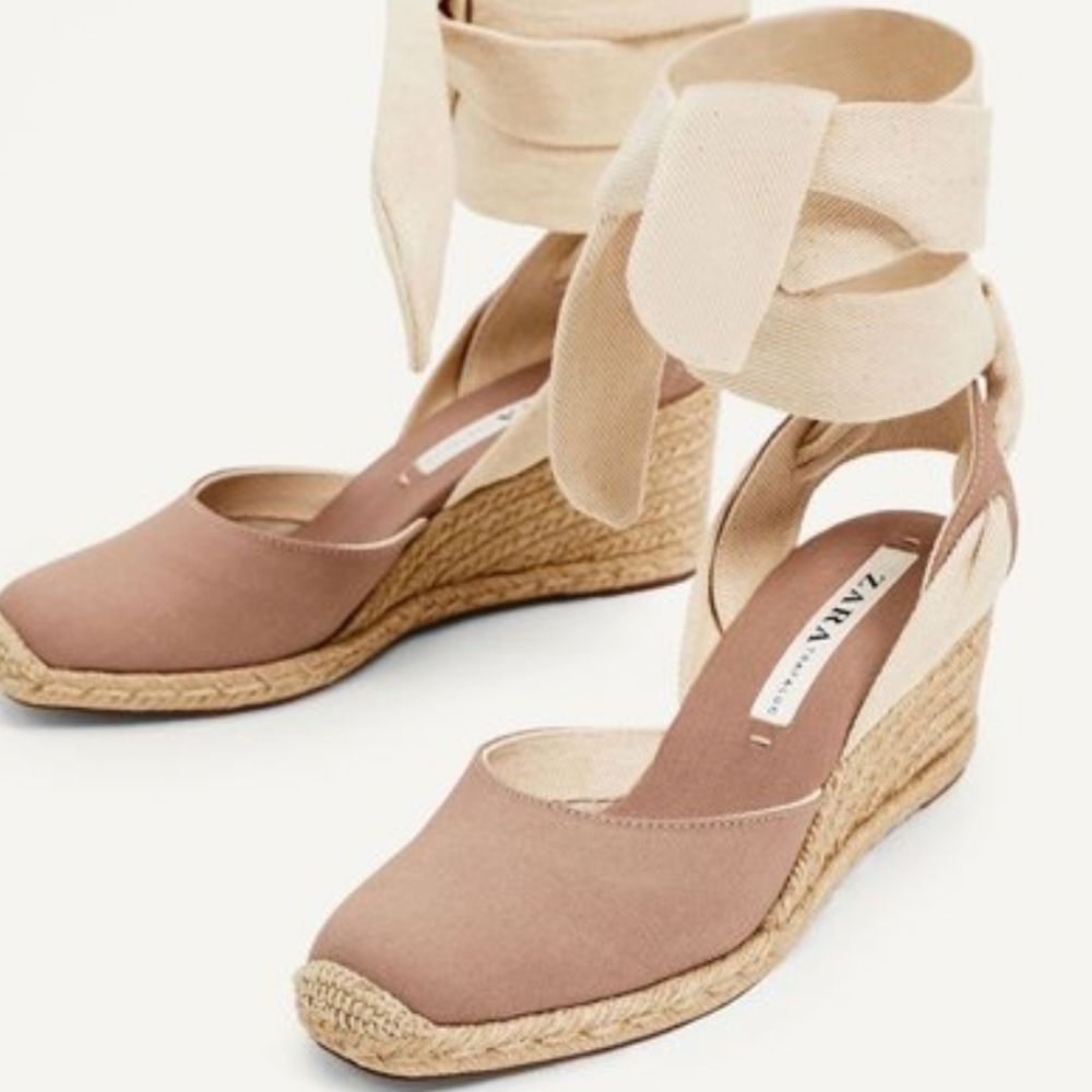 Zara lace up sandals